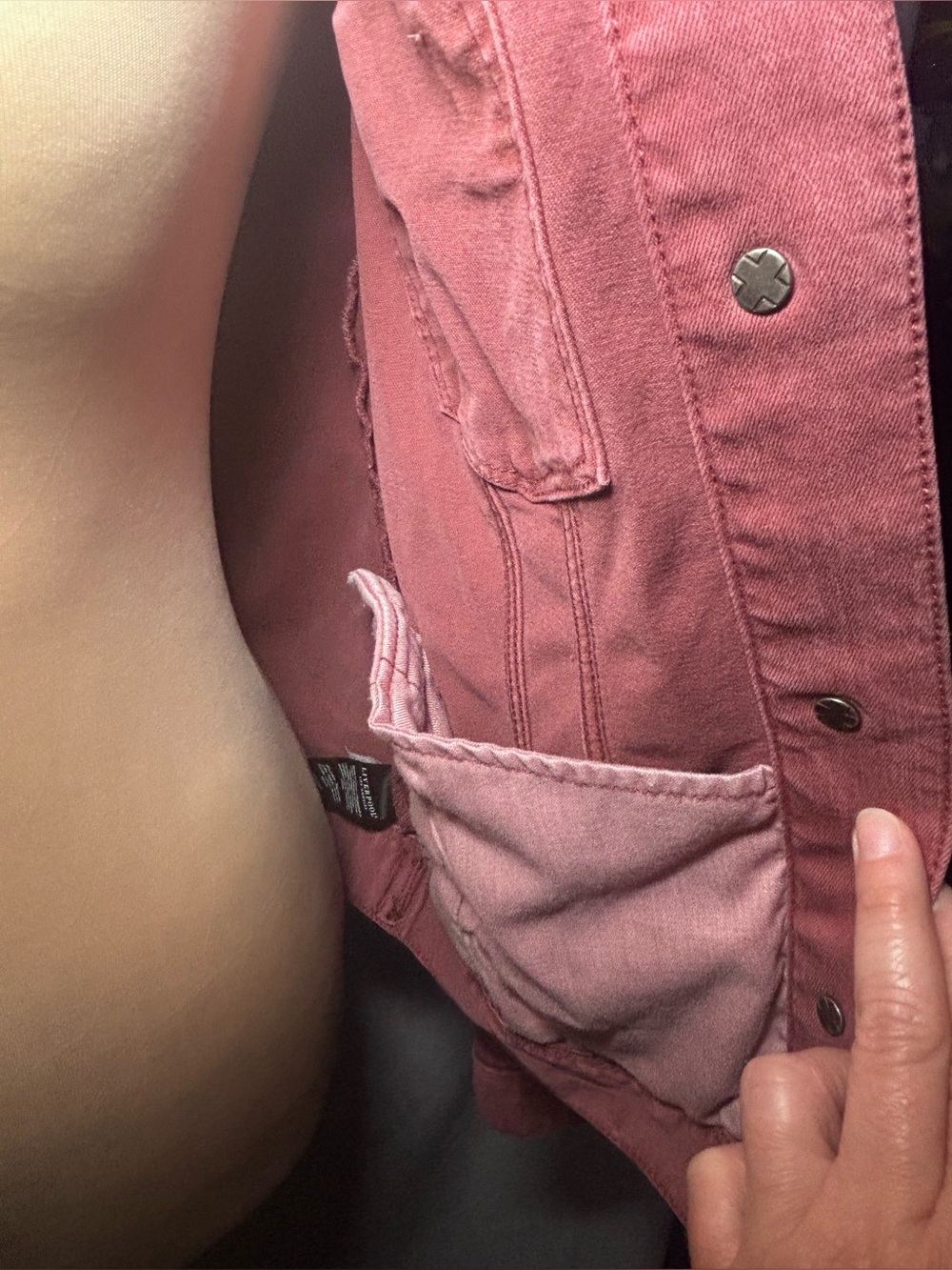 Liverpool Denim Jacket in Raspberry Jam - Picture 13 of 16